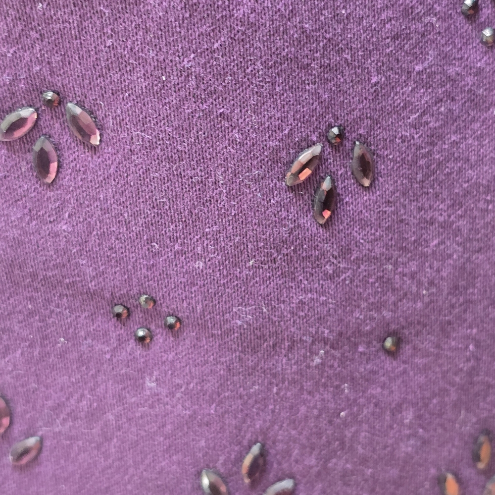 DIANE GILMAN BEADED JEANS DG2  PURPLE - Picture 3 of 5
